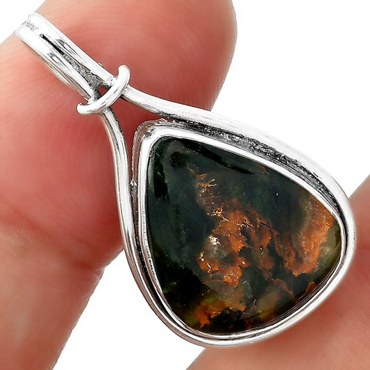 Natural Turkish Rainforest Chrysocolla Pendant P-1587 SDP156931