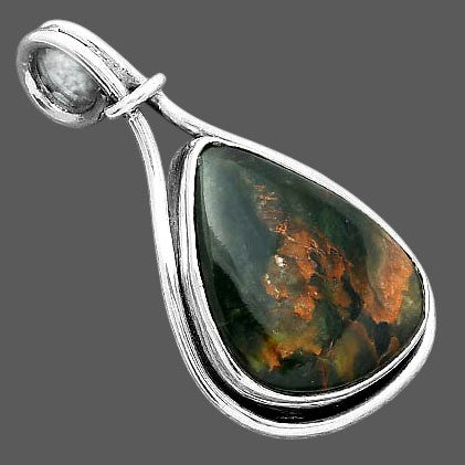 Natural Turkish Rainforest Chrysocolla Pendant P-1587 SDP156931