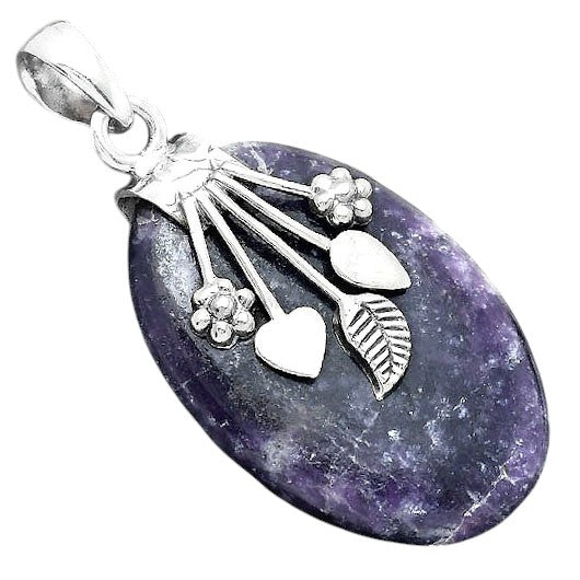 Natural Purple Lepidolite Pendant P-1647 SDP156935