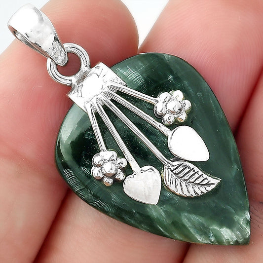 Natural Russian Seraphinite Pendant P-1647 SDP156941