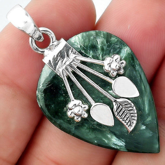 Natural Russian Seraphinite Pendant P-1647 SDP156944