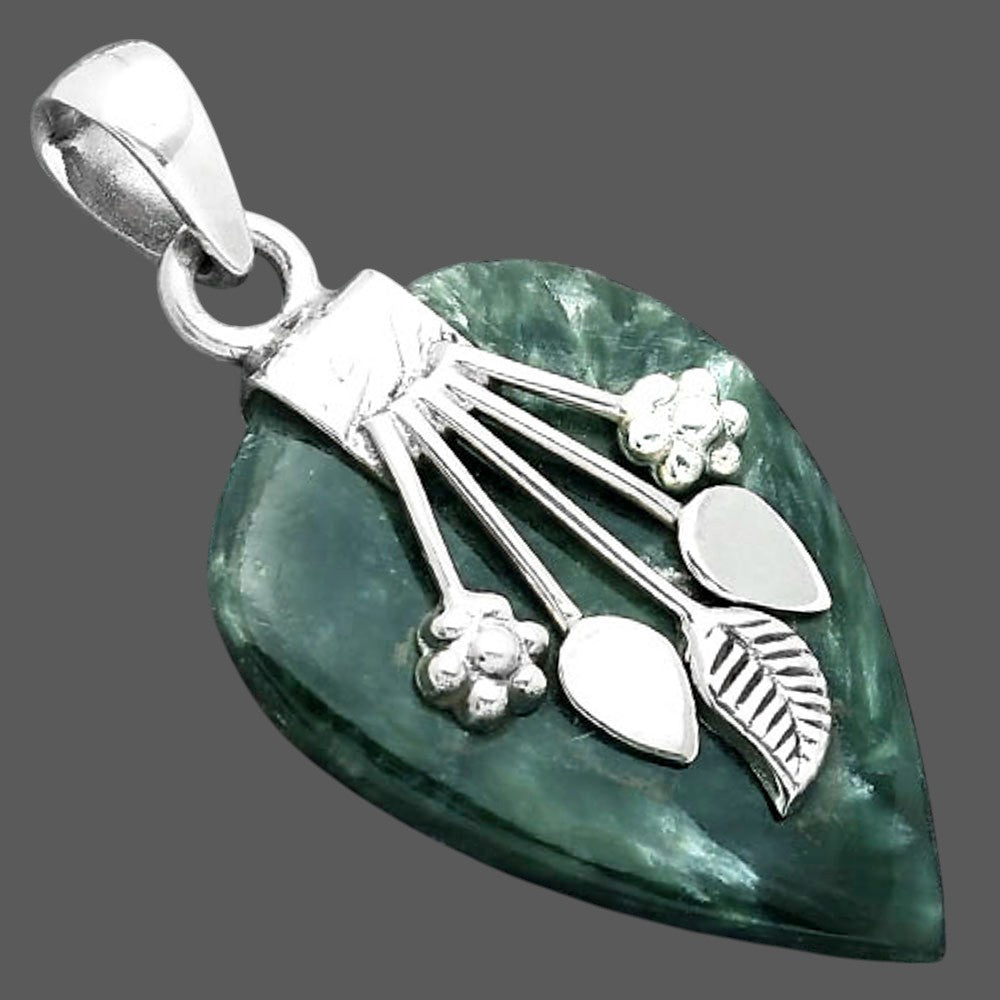 Natural Russian Seraphinite Pendant P-1647 SDP156944