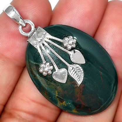 Natural Blood Stone - India Pendant P-1647 SDP156946