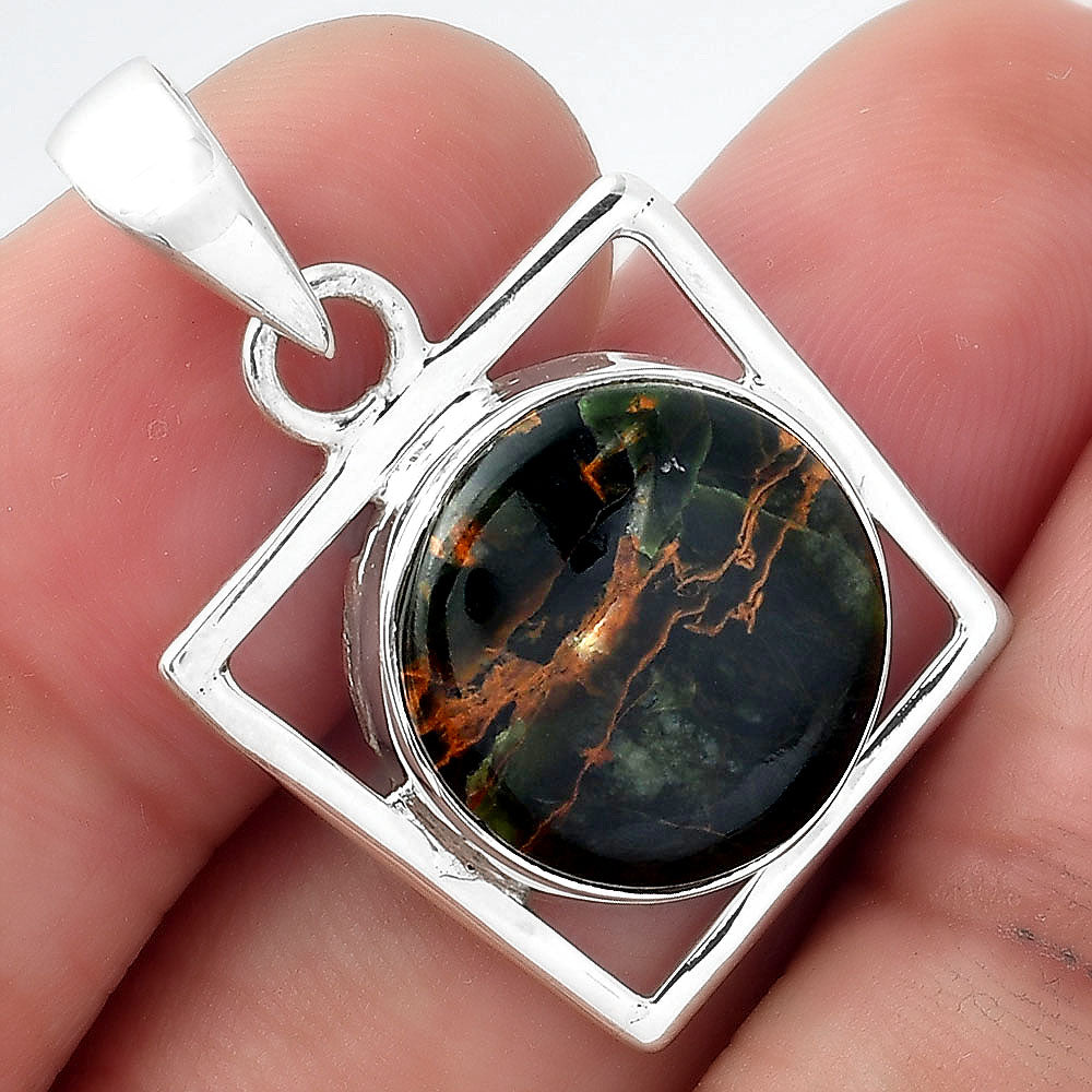Natural Turkish Rainforest Chrysocolla Pendant P-1502 SDP156955