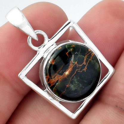 Natural Turkish Rainforest Chrysocolla Pendant P-1502 SDP156955