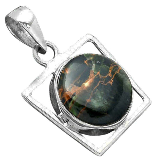 Natural Turkish Rainforest Chrysocolla Pendant P-1502 SDP156955