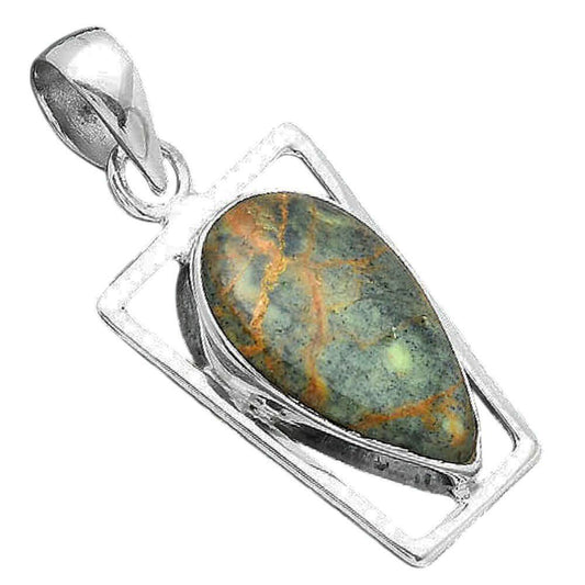 Natural Turkish Rainforest Chrysocolla Pendant P-1502 SDP156957