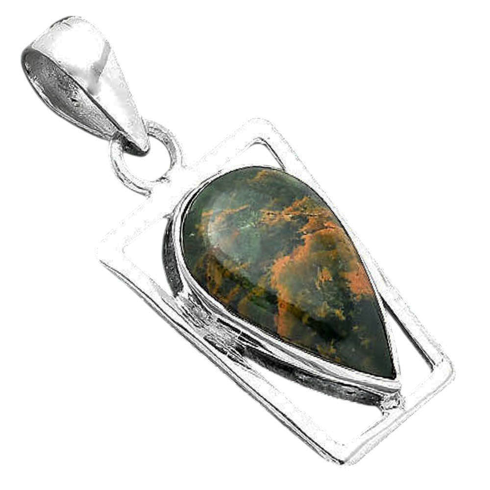 Natural Turkish Rainforest Chrysocolla Pendant P-1502 SDP156958