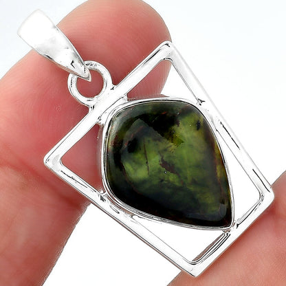 Natural Turkish Rainforest Chrysocolla Pendant P-1502 SDP156960