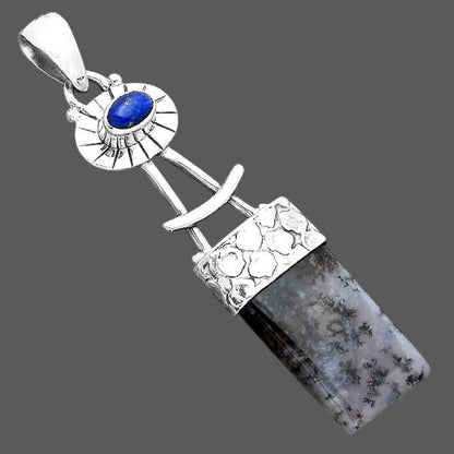 Amethyst Sage Agate - Nevada & Lapis Pendant P-1193 SDP156965