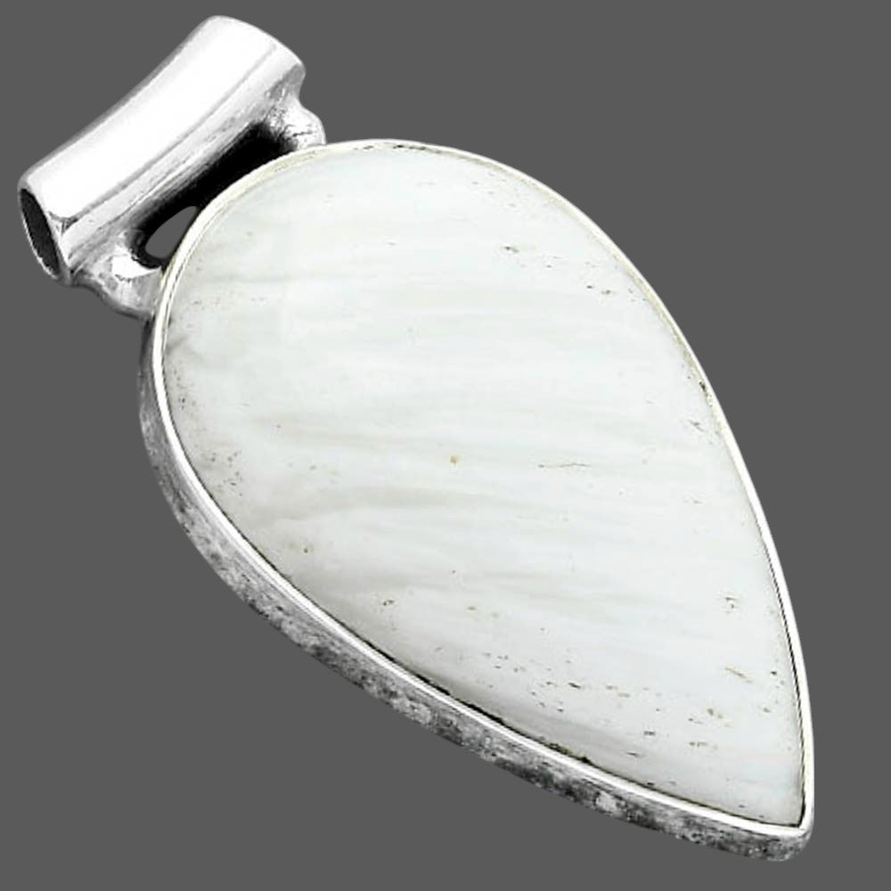 Natural White Scolecite Pendant P-1259 SDP156973