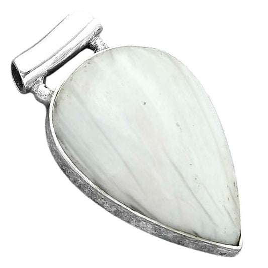 Natural White Scolecite Pendant P-1259 SDP156976