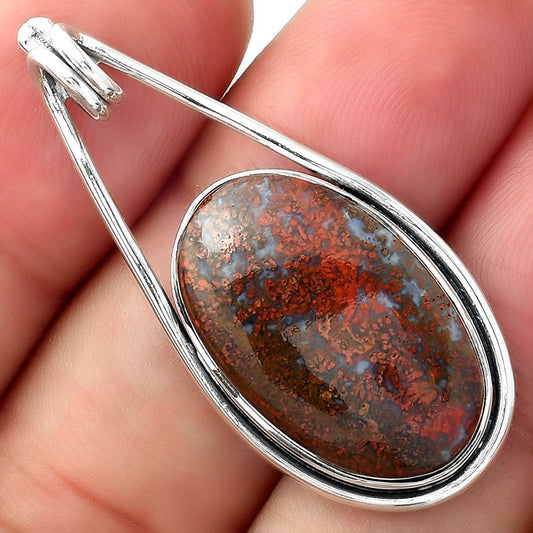 Natural Red Moss Agate Pendant P-1590 SDP156979