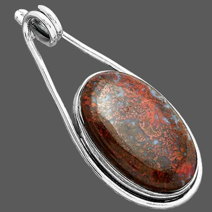 Natural Red Moss Agate Pendant P-1590 SDP156979
