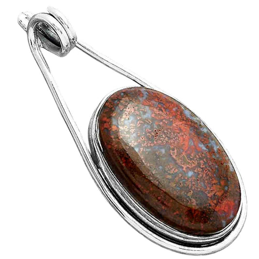 Natural Red Moss Agate Pendant P-1590 SDP156979