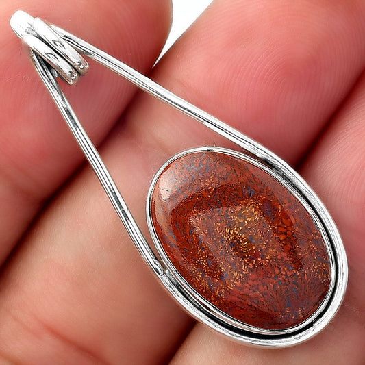 Natural Red Moss Agate Pendant P-1590 SDP156980