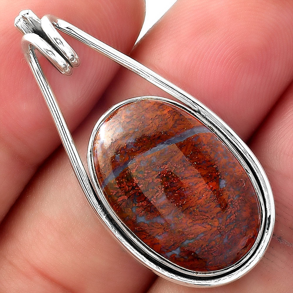 Natural Red Moss Agate Pendant P-1590 SDP156981
