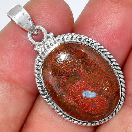 Natural Red Moss Agate Pendant P-1056 SDP156985