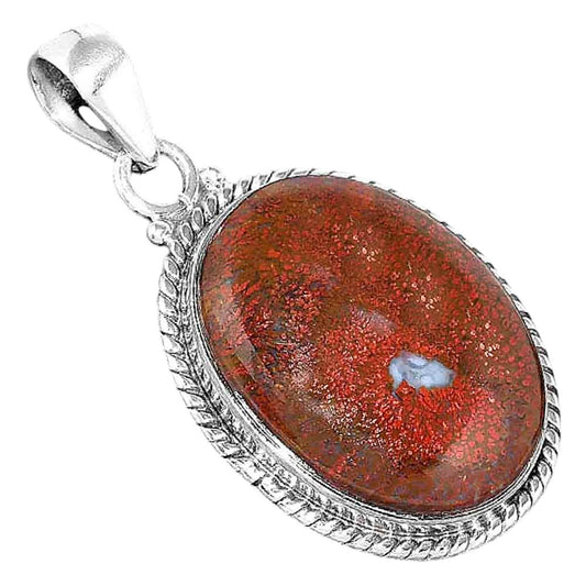 Natural Red Moss Agate Pendant P-1056 SDP156985