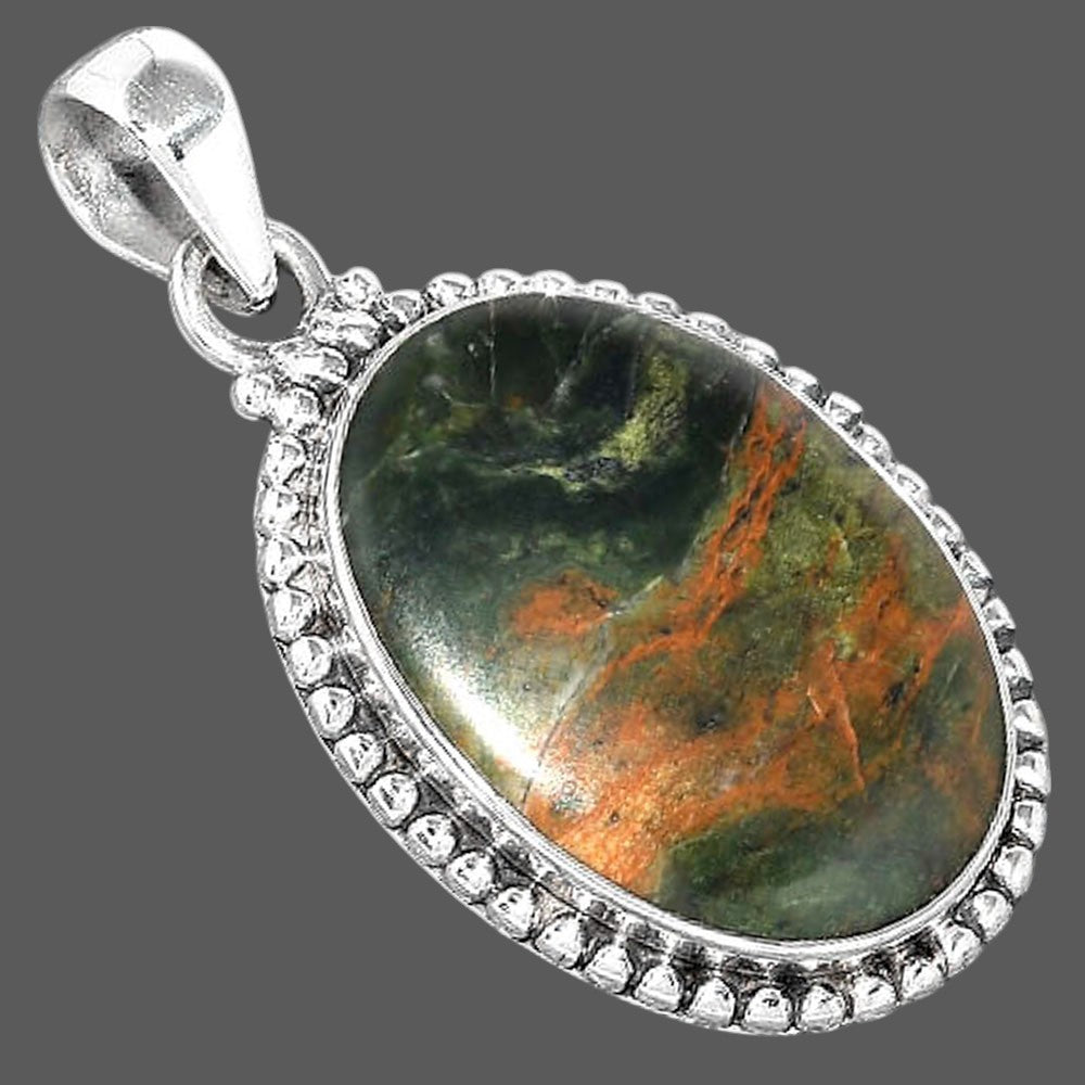 Natural Turkish Rainforest Chrysocolla Pendant P-1052 SDP157004