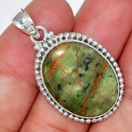Natural Turkish Rainforest Chrysocolla Pendant P-1052 SDP157006