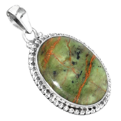 Natural Turkish Rainforest Chrysocolla Pendant P-1052 SDP157006
