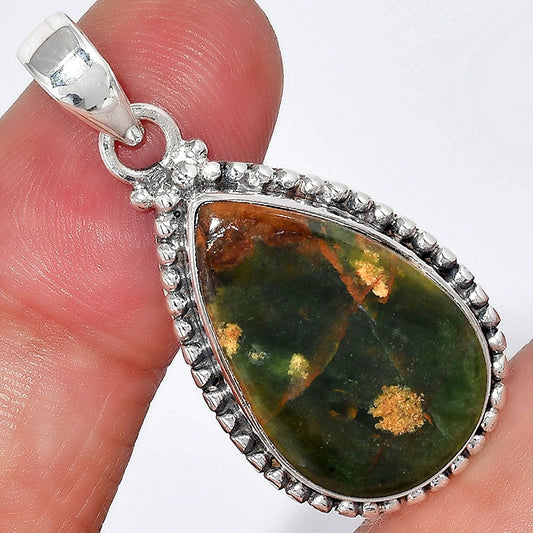 Natural Turkish Rainforest Chrysocolla Pendant P-1052 SDP157007