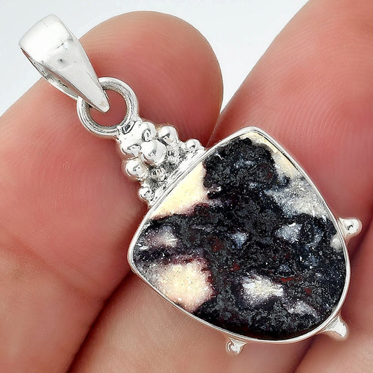Heart Natural Indian Blanket Jasper Pendant P-1357 SDP157015