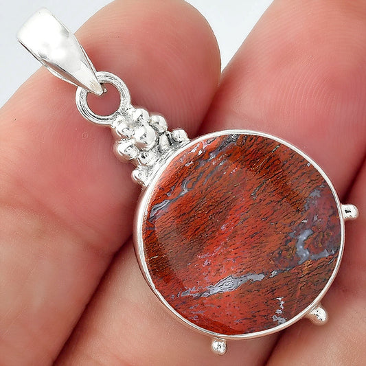 Natural Red Moss Agate Pendant P-1357 SDP157018