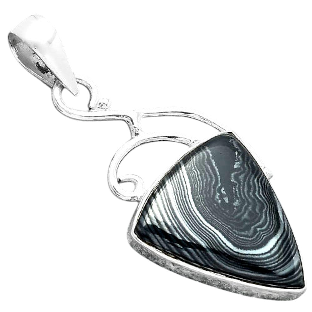 Crown Of Silver Psilomelane - Black Malachite Pendant P-1352 SDP157031