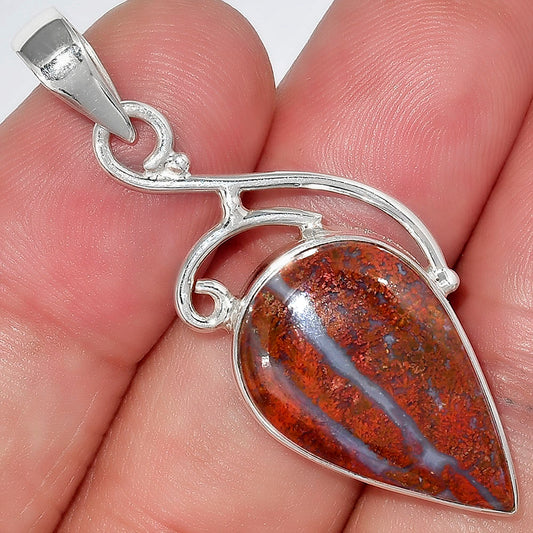Natural Red Moss Agate Pendant P-1352 SDP157034