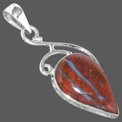 Natural Red Moss Agate Pendant P-1352 SDP157034