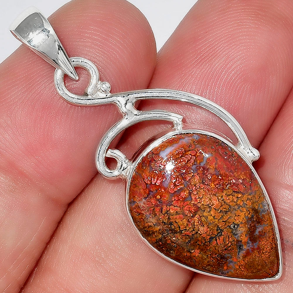 Natural Red Moss Agate Pendant P-1352 SDP157035