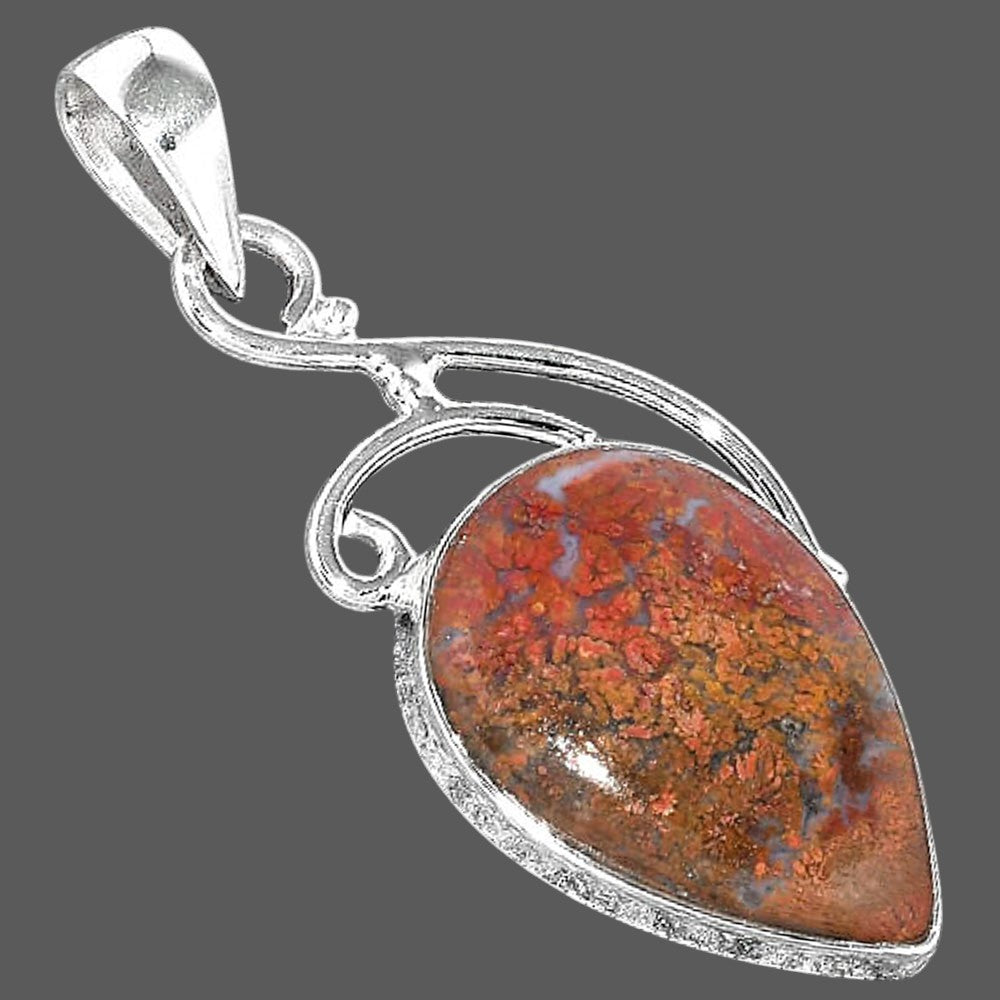 Natural Red Moss Agate Pendant P-1352 SDP157035