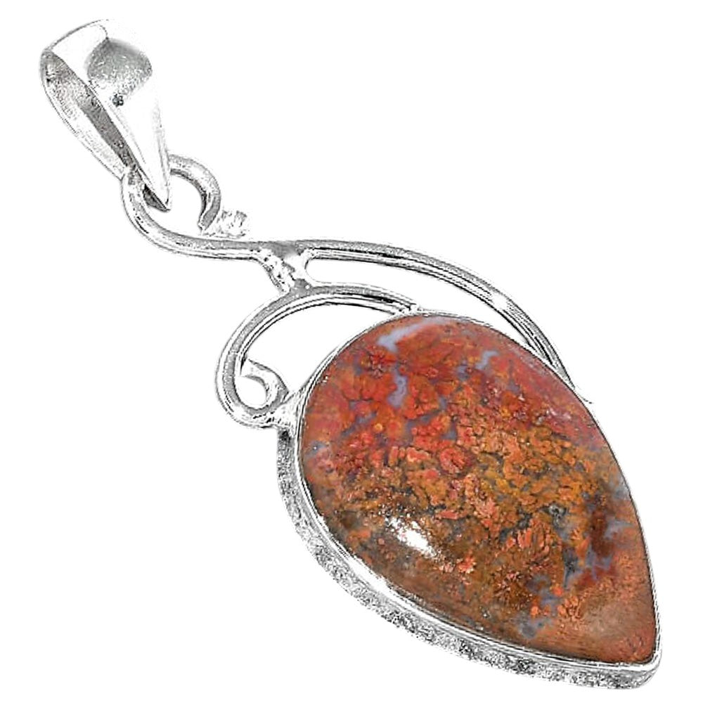 Natural Red Moss Agate Pendant P-1352 SDP157035