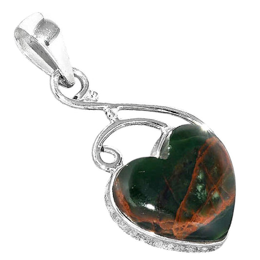 Heart Turkish Rainforest Chrysocolla Pendant P-1352 SDP157036