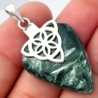 Natural Russian Seraphinite Pendant P-1348 SDP157041