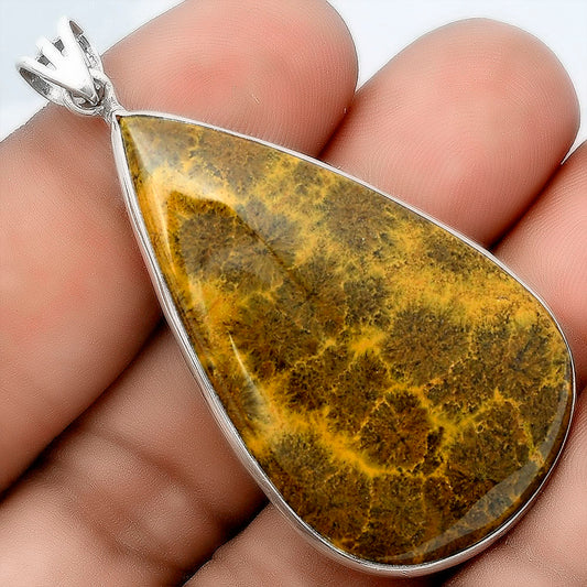 Natural Fossil Coral Pendant P-1001 SDP157046