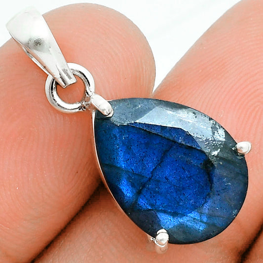 Faceted Blue Labradorite - Madagascar Pendant P-1013 SDP157050
