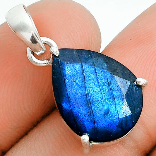 Faceted Blue Labradorite - Madagascar Pendant P-1013 SDP157051