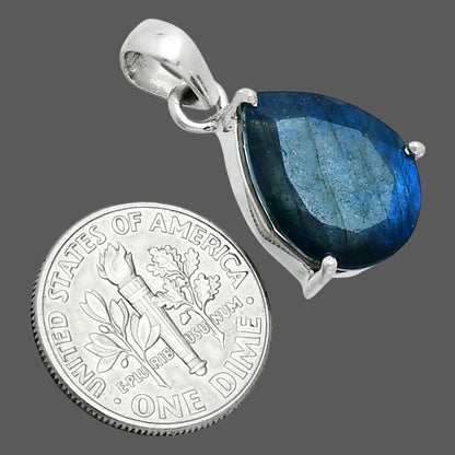 Faceted Blue Labradorite - Madagascar Pendant P-1013 SDP157051