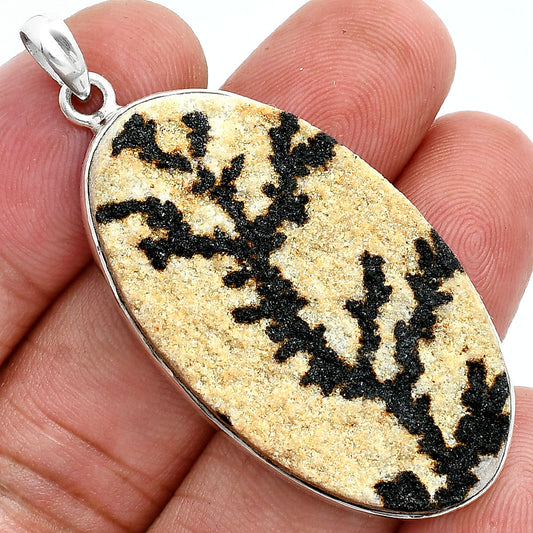 Natural Germany Psilomelane Dendrite Pendant P-1001 SDP157341