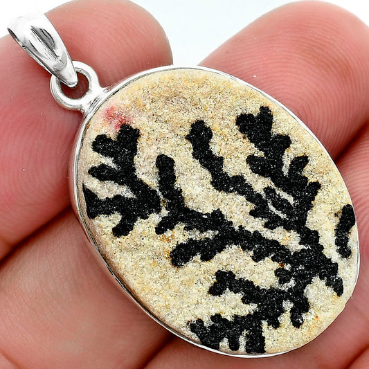 Natural Germany Psilomelane Dendrite Pendant P-1001 SDP157353