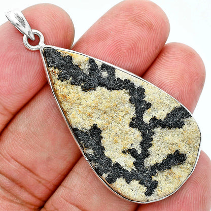 Natural Germany Psilomelane Dendrite Pendant P-1001 SDP157354
