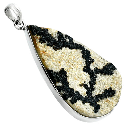 Natural Germany Psilomelane Dendrite Pendant P-1001 SDP157354