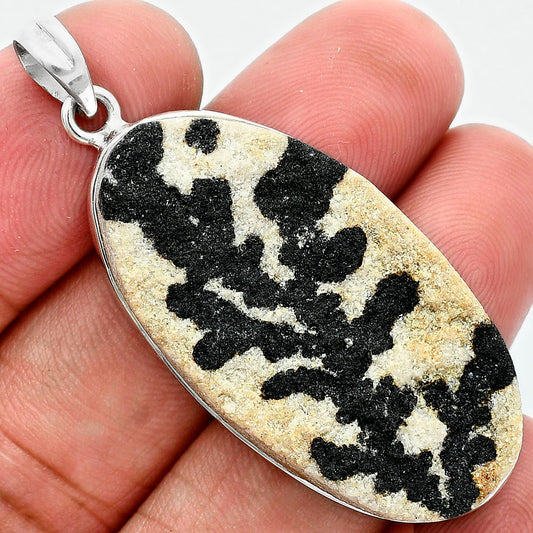 Natural Germany Psilomelane Dendrite Pendant P-1001 SDP157360