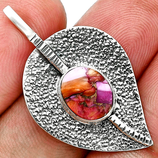Kingman Orange Dahlia Turquoise Pendant P-1218 SDP157401