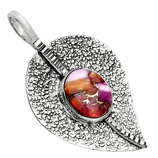 Kingman Orange Dahlia Turquoise Pendant P-1218 SDP157401