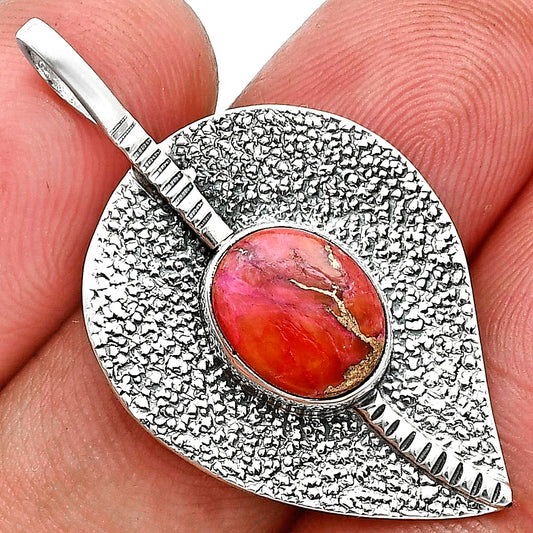 Kingman Orange Dahlia Turquoise Pendant P-1218 SDP157423