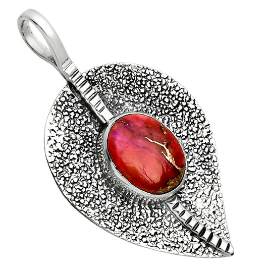 Kingman Orange Dahlia Turquoise Pendant P-1218 SDP157423